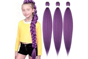 YDDM Capelli Per Treccine Africane Morado Extension Treccine Texture Yaki Easy Install per Principianti 26 Pollici 3 Pezzi Capelli Leggeri e Naturali per Box Braids, Twist e Crochet