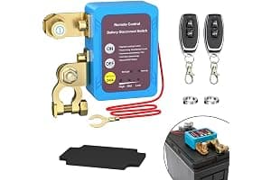AULESSE Car Battery Disconnector, 12V 240A Short Current Car Battery, Remote Battery Disconnect Switch with 2 Remote Control,