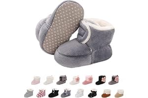 outfit spring Baby Winter Warm Fleece Bootie, Newborn Non-Slip Soft Sole Winter Shoes Sock Shoes Cute Adjustable Crawling Shoes Prewalker Boots for Girls Boys Toddler 0-18 Months