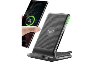 INIU Cargador Inalámbrico Rápido Stand, 15W Wireless Charger Estación Phone Fast Charge Holder para iPhone 17 16 15 14 13 12 11 Pro MAX Samsung Galaxy S23 S22 Google Pixel 8 7 6 etc