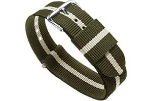 BARTON Military Style Straps - Choice of Color, Length & Width (18mm, 20mm, 22mm or 24mm) - Ballistic Nylon Straps