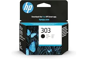 HP 303 Black Original Ink Cartridge (T6N02AE) - Works ENVY Photo 6220, 6230, 6232, 6234, 7120, 7134, 7830, ENVY Inspire 7220e, 7221e, 7224e, 7920, 7924e, Tango X Printers