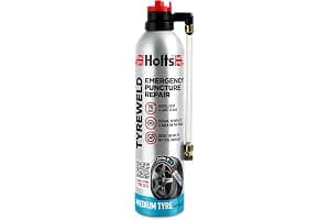 Holts Tyreweld Puncture Sealant Emergency Tyre Repair Foam Car Puncture Repair Kit Sealant, Quick & Easy Flat Tyre Foam, Drive Up To 100 Miles, No Tools Needed Unscented, 400ml , Pack of 1
