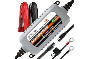 MOTOPOWER MP00205B 12V 1000mA Mantenedor de Cargador de batería Completamente automático (a) - Gris