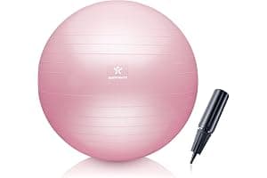 BODYMATE Pelota de Ejercicio para Fitnes con Sistema antirreventones | con bombín | Bola de Yoga Pilates y Ejercicio | Balón para Sentarse | Balon de Ejercicio para Fitness