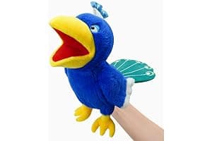 LOMTRATS Marionetas de Mano de pájaros para niños,Incluye Loros, Pavos Reales, etc. con Bocas Abiertas móviles, Contar Cuentos,Regalos de cumpleaños