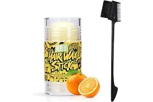immetee Barra de Cera para el Cabello Mujer - Control Antifrizz y Mechas Sueltas - No Grasa, Sin Residuos, Fijador para Peinados, Pelucas y Control de Contorno, 1.05oz/30g (Naranja)