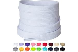 Olukssck - 2 Pares de Cordones Planos, Cordones duraderos de Repuesto de 10 mm de Calidad para Zapatos de Deporte, Zapatos de Ciudad
