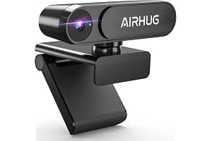 AIRHUG Cámara web 2K sin micrófono con cubierta de privacidad, cámara web USB para computadora y computadora portátil Plug & Play, cámara web sin audio, gran angular de 78°, para transmisión y confere