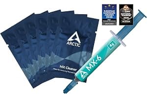 ARCTIC MX-6 (4 g, incl. 6 MX Cleaner) - Ultimate Performance Thermal Paste for CPU, consoles, graphics cards, laptops, very high thermal conductivity, long durability, non-conductive, non-capacitive