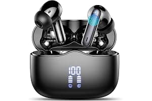Wireless Earbuds, Bluetooth 5.4 Headphones in Ear with HiFi Stereo Deep Bass, 4 ENC Noise Cancelling Mic Wireless Earphones 40H Playtime, Bluetooth Earbuds Dual LED Display, IP7 Waterproof, USB-C