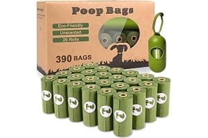 Yingdelai Dog Poo Bags - Extra Thick and Strong, Biodegradable Waste Bags for Dogs, 26 Refill Rolls Dog Poop Bag with 1 Holde