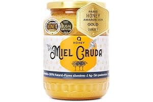 Qhoney, Ganadora de Oro - Paris Raw Honey Awards 2025 - Miel Pura de Abeja 1kg, Cruda, Natural, sin Pasteurizar, sin Azúcar