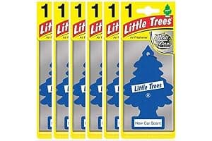 Little Trees Air Freshener Tree MTZ02 New Car Fragrance For Car Home Boat Caravan - Six Pack, Blue