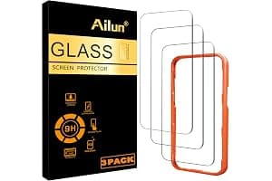 Ailun 3 Pack Screen Protector for iPhone 16 Pro Max [6.9 inch] with Installation Frame, Tempered Glass, Sensor Protection, Dynamic Island Compatible, Case Friendly