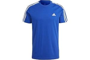 adidas Essentials Single Jersey 3-Stripes tee Camiseta de Manga Corta Hombre (Pack de 1)