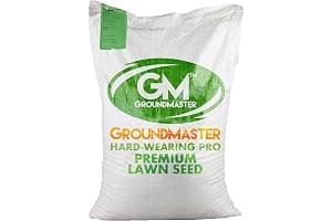 GroundMaster Premium Lawn Grass Seed – 5KG Hard Wearing & Fast Germination Grass Seeds for Family Lawns and Gardens, Coverage up to 300M2 for Overseeding, Tough Lawn Seed Mixture, Pet-Friendly