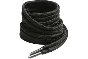 VSUDO Round Boots Laces, 4mm Diameter Outdoor Work & Hiking Shoe Laces for Boots, Premium Round Shoelaces for Trainers Shoes