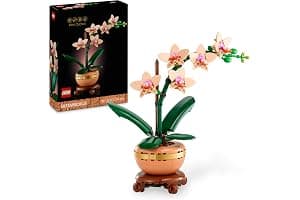 LEGO Botanicals Mini Orchid - Artificial Flowers Set for Adults - Indoor Plant with Terracotta Style Flowerpot - DIY Home Decor Gift Idea - 10343