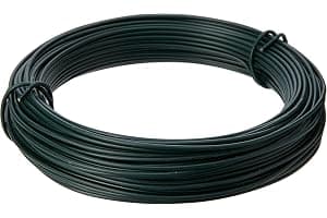 Tildenet 3070490 30m/ 2mm Plastic Coated Garden Wire Coil, Green