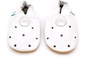 Dotty Fish Calzado Minimalista para bebés y niños. Zapatos Unisex de Piel Suave con Suela Antideslizante. Ligeros, Flexibles, Respirable y aprobados por podólogos. Tobillo elástico. De 0 a 4 años