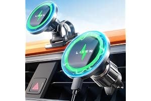 LISEN for Wireless Magsafe Car Mount Charger [15W Top Charge] Car Phone Holder Wireless Charger for iPhone 17 Pro Max Magnetic Phone Holder Cars for iPhone 17 Pro Max Air 16 15 14 Magsafe Accessories