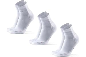 DANISH ENDURANCE Cushioned Running Socks for Long Distances, Anti-Blister & Sweat Wicking, Quarter Length, for Men & Women, Unisex, 3 or 5 Pack