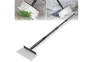 Pala de Jardín Multifuncional con Largo Mango 148 cm, Pala Plana de Acero raspador de jardín para Malas Hierbas y Musgo, Pala de Limpieza de JardíN para Plantas, Palear Nieve, Limpiar Granjas