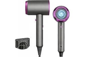 Secador de Pelo Profesional Iónico, Secado Rápido, 3 Niveles de Temperatura, Botón de Aire Frío, Incluye Concentrador, Secador de Cabello para Salón, Viaje y Casa