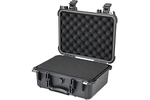 HMF Maletín Fotográfico Exterior, Estuche de Transporte con Espuma Troquelada | 34 x 29,5 x 15,5 cm