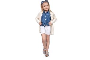 SOFTSAIL Girls Leggings Cycling Shorts Short Cotton Sport Dancing Gymnastic Breathable Comfy Stretchable