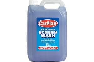 CarPlan All Seasons Ready Mixed Screen Wash, Removes Dirt, Grime, Prevents Freezing, 5 Litres