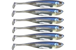 QualyQualy Señuelos de Vinilos de Pesca Spinning Mar Senuelo Black Bass Blandos senuelos de Pesca Cebos Artificiales de Pesca Pare Lucio Trucha 7cm 8cm 10cm 12,5cm