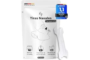 Ellicit Tiras Nasales Transparentes, paquete de 30 tiras nasales premium, contra los ronquidos, soporte extra para deportes y mejor calidad del sueño, mejor respiración con la nariz tapada