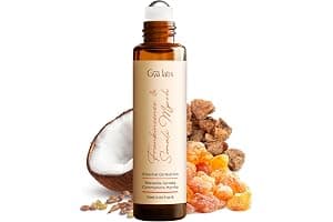Gya Labs Aceite esencial de incienso y mirra somalí en roll-on (10 ml) - Roll-on de viaje para camping, piel, aromaterapia y comodidad