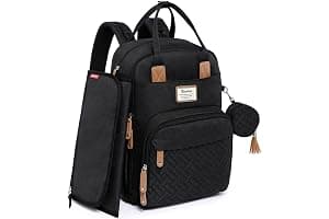 RUVALINO Baby Changing Bag Backpack, Neutral All-in-One Baby Bags for, Multifunction Large Travel Backpack with Portable Changing Pad, Stroller Straps, Pacifier Case and Insulated Pockets