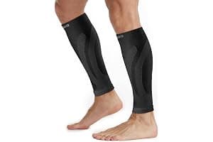 CAMBIVO Medias Compresivas 2 Pares, Calcetines Compresion Mujer Hombre, Mangas de Compresión para Deporte, Running, Ciclismo, Trabajo, Vuelo