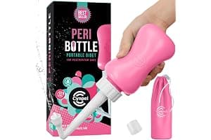 Cynpel Botella Perineal Postparto - Bidet Portatil de 350 ml para Mujeres - Botella Lavado Perineal Postparto para Maternidad - Peri Bottle Rosa