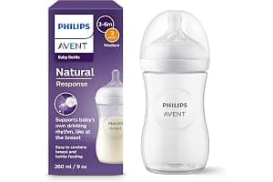 Philips Avent Biberón Natural Response: biberón para bebés recién nacidos de 260 ml, sin BPA, a partir de 3 a 6 meses modelo SCY903/01)