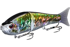 Bassdash SwimShad Glide Baits - Señuelo Articulado Deslizante para Pesca de Lubina, Lucio, Salmón, Trucha y Muskellunge