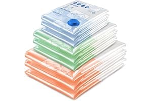 STORAGE MASTER Space Saver Bags for Travel and Home Reusable Vacuum Storage Bags Save 80% More Storage Space Work with Vacuum Cleaner (9 Combo, No Pump Included)