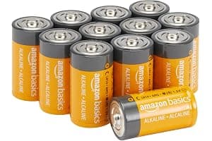 Amazon Basics 12-Pack C Cell All-Purpose Alkaline Batteries, 1.5 Volt, 5-Year Shelf Life
