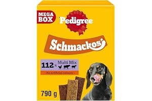 Pedigree Schmackos Mega Pack 110/112 Strips Snacks, Dog Treat Multipack with Beef, Lamb and Poultry Flavours