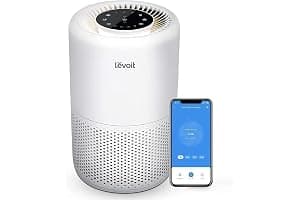 LEVOIT Purificador de Aire Inteligente, Filtro HEPA, Control por Alexa, Silencio Modo Sueño inferior a 24dB, Elimina 99,97% de Alergia Polen Olor y Caspa de Mascota,Blanco