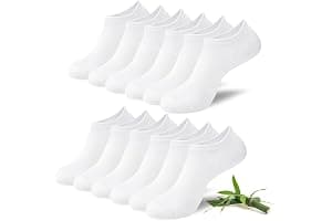 Niofind Bamboo Trainer Socks for Womens and Mens, No Show Ankle Socks Low Cut Invisible Non Slip Liner Socks Multipack Casual Footies for Sneaker Loafers and Boat Shoes