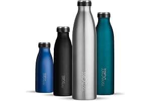 720°DGREE Botella Agua Acero Inoxidable “milkyBottle“ – 1litro - Sin BPA Free, Antigoteo y Prueba de Fugas - Frasco térmico, Cantimplora Aislada - Bebida con Gas, Deporte, Escuela, Gimnasio Exteriore
