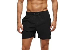 Bañador Hombre 2 en 1 Bañador de Secado Rápido con Forro de Malla y Cordón de Ajuste para Playa Bañador Casual Impermeable para Piscina Verano