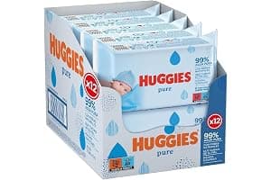 Huggies Pure Toallitas para Bebé, 99% Agua Pura, 12 Packs de 56, Total 672 Toallitas