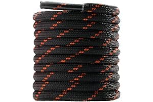 CCSOFTIME Round Work Boot Laces - Heavy Duty, Thick Replacement Laces for Men, Women, Adults - Walking, Hiking, Steel Toe, Safety, Hunting Boots