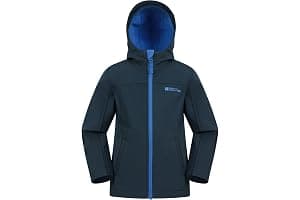 Mountain Warehouse Exodus Kids Softshell Jacket - Breathable, Wind & Water Resistant, Fleece Lined Coat, For Boys & Girls - Best For Sping Summer & Hiking